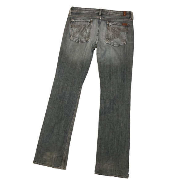 7 For All Mankind Women’s Midrise Bootcut Gray Denim Jeans - Picture 4 of 5